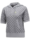 WOMEN TERRY CHECK BOARD HOODIE SHORT T SHIRTGR - ANEWGOLF - BALAAN 3