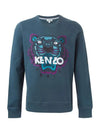 Tiger embroidery sweatshirt blue 4XC 5SW001 73 - KENZO - BALAAN 2