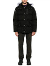 Cloud 3Q Logo Padding Grey Shearling Black - MOOSE KNUCKLES - BALAAN 3