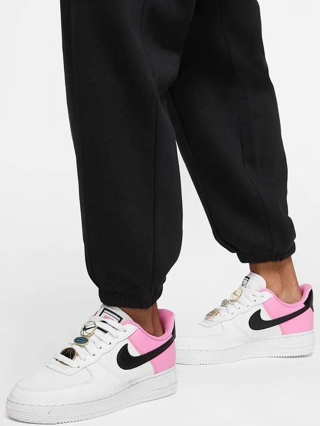 Women's Essential Mid-Rise Fleece Track Pants Black - NIKE - BALAAN 5