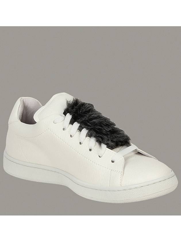 Women's Fur Low Top Sneakers White - JOSHUA SANDERS - BALAAN 6