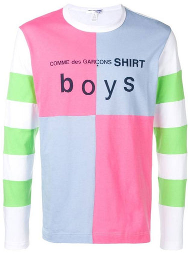 COMME DES GAR?ONS SHIRT patchwork logo sweatshirt - COMME DES GARCONS - BALAAN 1