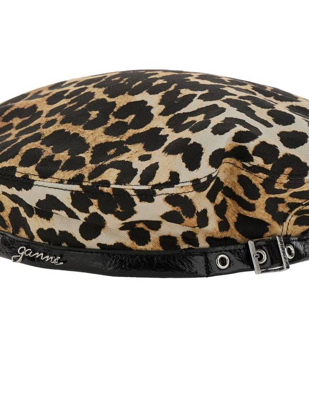 Leopard Print Beret - GANNI - BALAAN 4