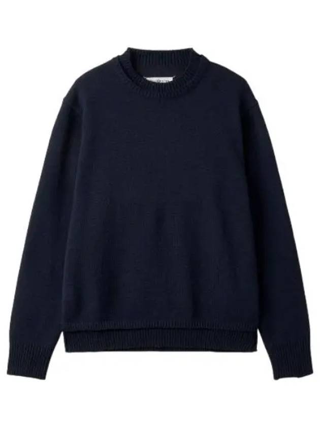 Backstitch Elbow Patch Knit Navy - MAISON MARGIELA - BALAAN 1