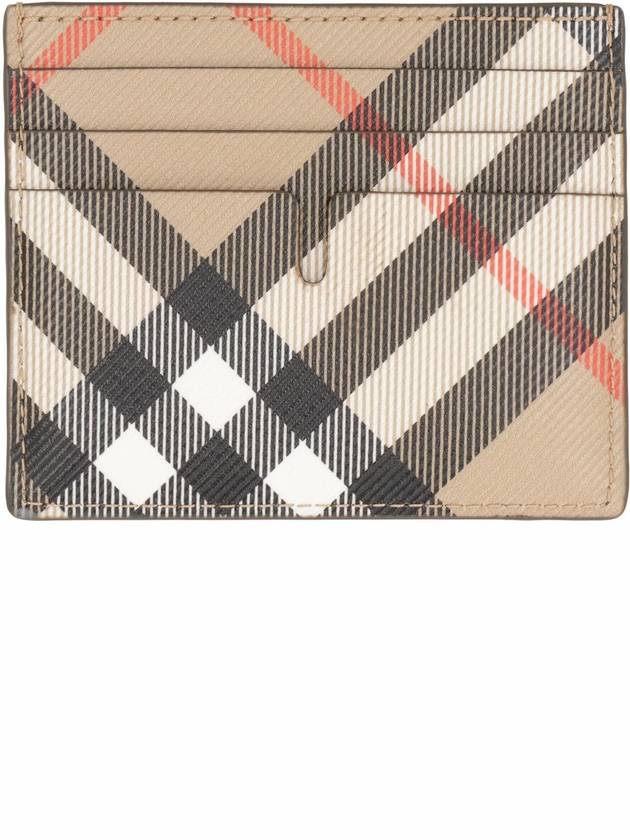 Check Card Wallet Beige - BURBERRY - BALAAN 4