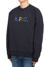 Shaun Tartan Check Logo Sweatshirt Navy - A.P.C. - BALAAN 5