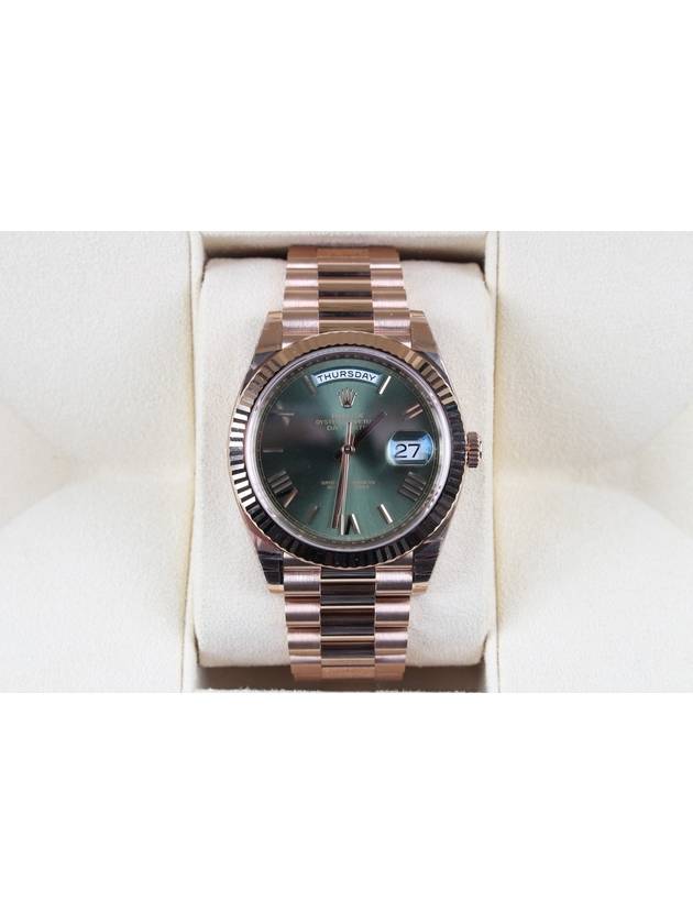 Rolex Day Date 18 Year Old Olive Green 228235 - ROLEX - BALAAN 3