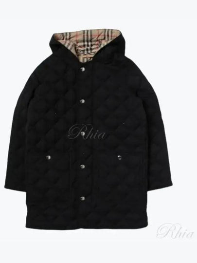 Kids Diamond Quilted Padding Black - BURBERRY - BALAAN 2