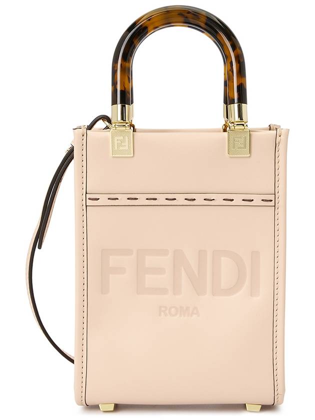 Sunshine Shopper Small Leather Tote Bag Pink - FENDI - BALAAN 2