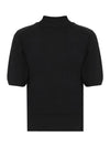 Embroidery ORB Logo Wool Knit Top Black - VIVIENNE WESTWOOD - BALAAN 3