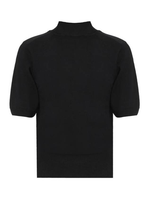 Embroidery ORB Logo Wool Knit Top Black - VIVIENNE WESTWOOD - BALAAN 3