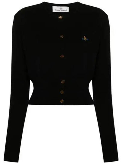 Bea Crop Cardigan Black - VIVIENNE WESTWOOD - BALAAN 2