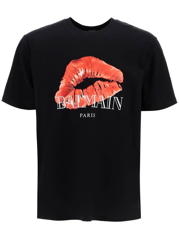 kiss print t-shirt - BALMAIN - BALAAN 1