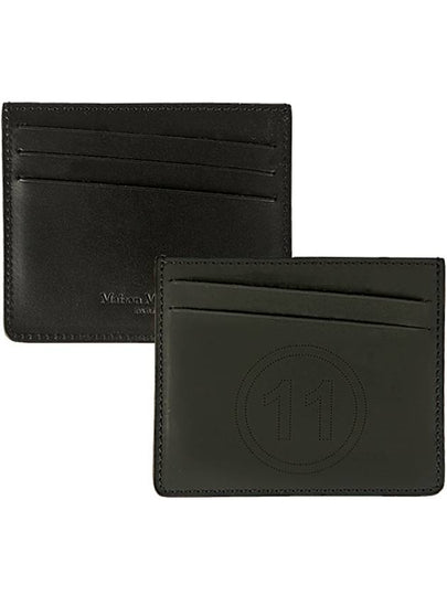 Number Logo Calf Leather Card Wallet Black - MAISON MARGIELA - BALAAN 2