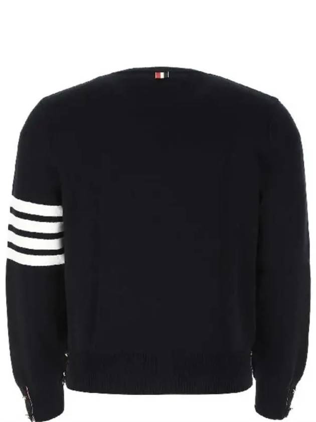 4 Bar Armband Milano Stitch Knit Top Navy - THOM BROWNE - BALAAN 3