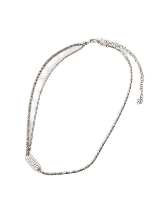 Embossed Numeric Necklace Silver - MAISON MARGIELA - BALAAN 1