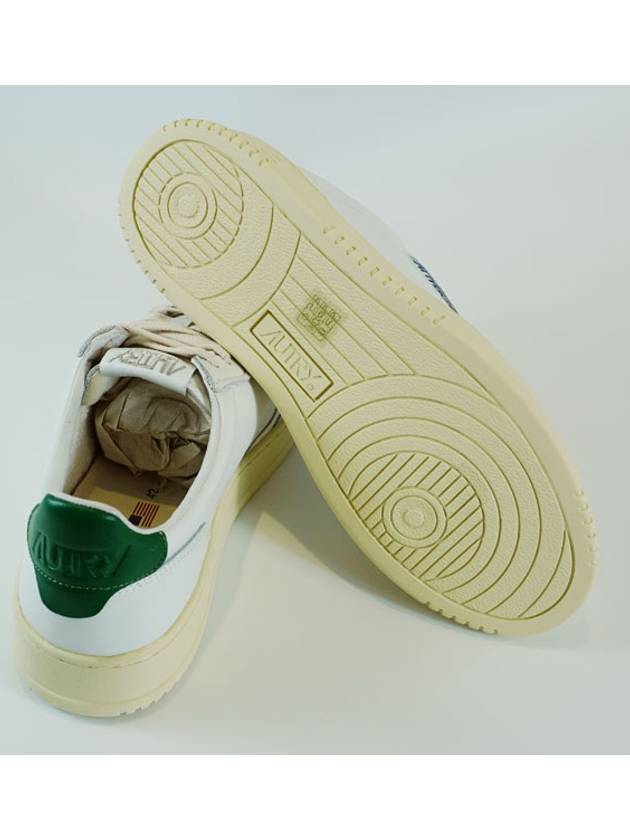 Medalist Green Tab Leather Low Top Sneakers White - AUTRY - BALAAN 3