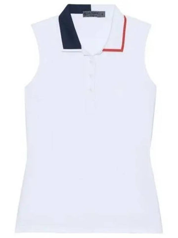 GFORE Golf Wear Women s Collar Sleeveless T Shirt G4LS23K860C SNO - G/FORE - BALAAN 1