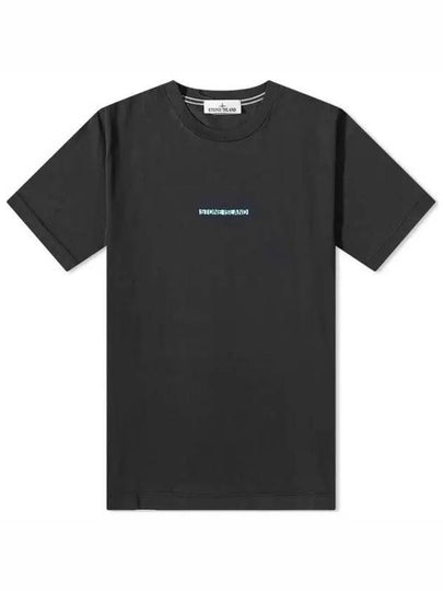 Micro Graphics One Print Short Sleeve T Shirt Black - STONE ISLAND - BALAAN 2