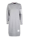 Classic Loopback 4-Bar Sweater Midi Dress Light Grey - THOM BROWNE - BALAAN 2