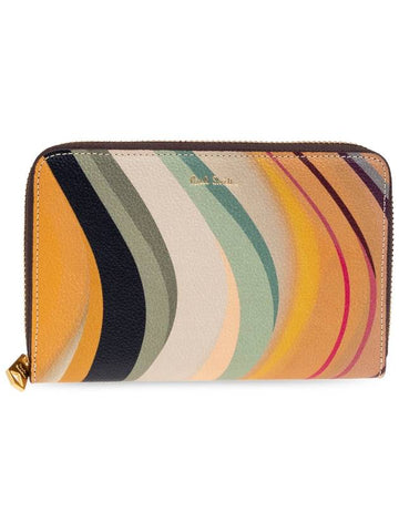 Paul Smith Leather Wallet With Printed Logo, Women's, Multicolour - PAUL SMITH - BALAAN 1