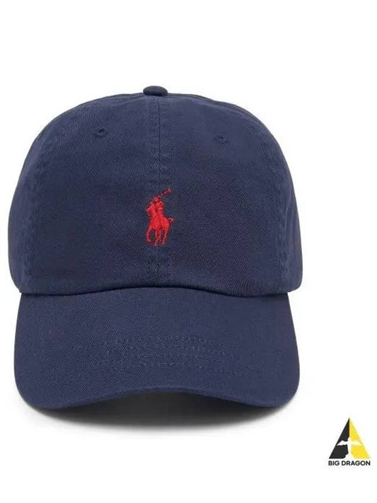 Cotton Chino Baseball Cap Newport Navy RL2000 Red - POLO RALPH LAUREN - BALAAN 1