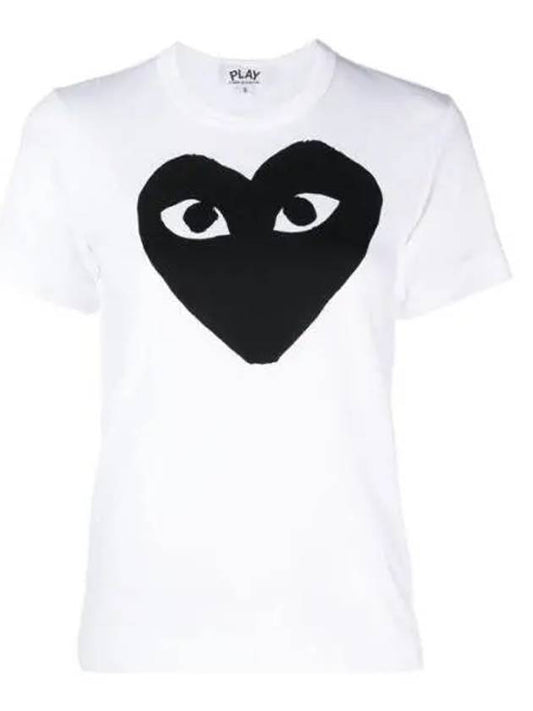 AZ T069 P1T069 Play Black Heart Logo Short Sleeve AZT0 1049832 - COMME DES GARCONS - BALAAN 1