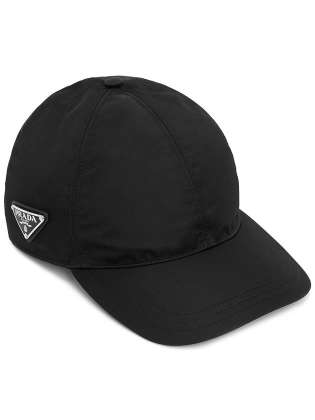 Triangle Logo Re Nylon Ball Cap Black - PRADA - BALAAN 2