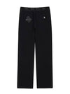 Women s padded brushed tricot reverse bootcut pants 5134LXWP BLACK - BLACK&WHITE - BALAAN 2