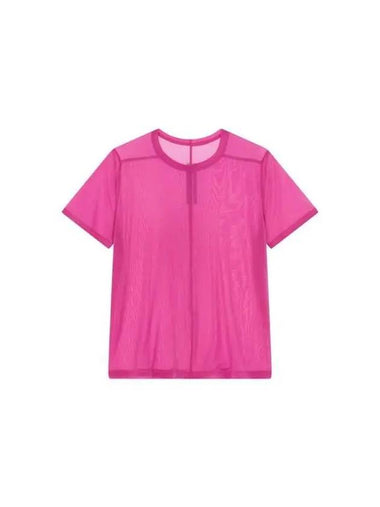 MEN Stretch Short Sleeve T Shirt Dark Pink - RICK OWENS - BALAAN 1