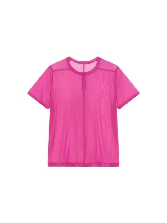 MEN Stretch Short Sleeve T Shirt Dark Pink - RICK OWENS - BALAAN 1