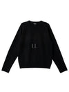 Embroidery Logo Wool Knit Top Black - A.P.C. - BALAAN 2