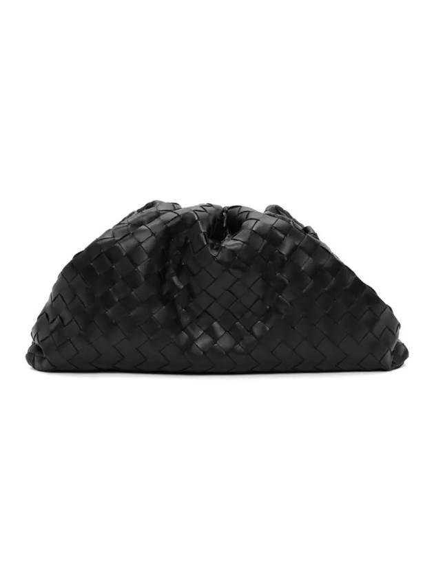 Intrecciato Nappa Leather Dumpling Clutch Bag Black - BOTTEGA VENETA - BALAAN 1