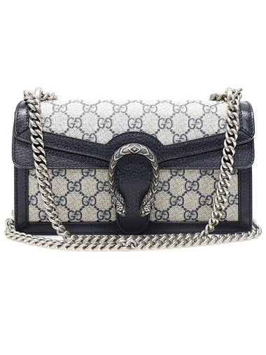 499623 Beige Blue GG Supreme Canvas Dionysus Small Chain Shoulder Bag - GUCCI - BALAAN 1