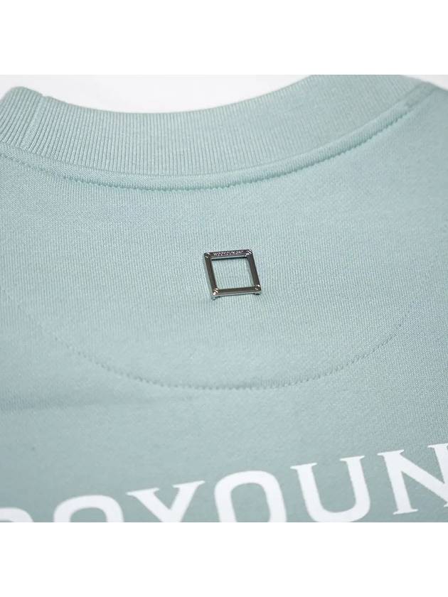 Men's Back Logo Printing Crew Neck Sweatshirt Sweatshirt Mint W233TS27717M - WOOYOUNGMI - BALAAN 5