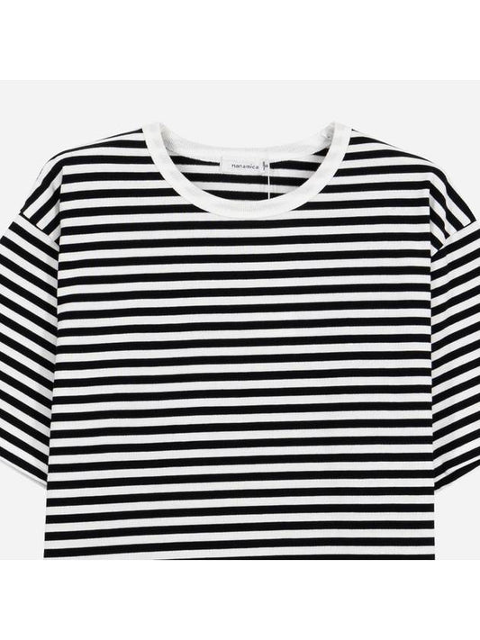 Striped Men s Short Sleeve T Shirt Black White SUHS425E KW - NANAMICA - BALAAN 2