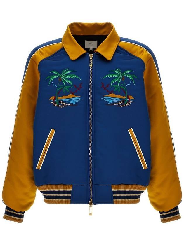 Palm Eagles Souvenir Bomber Jacket Navy Yellow - RHUDE - BALAAN 1