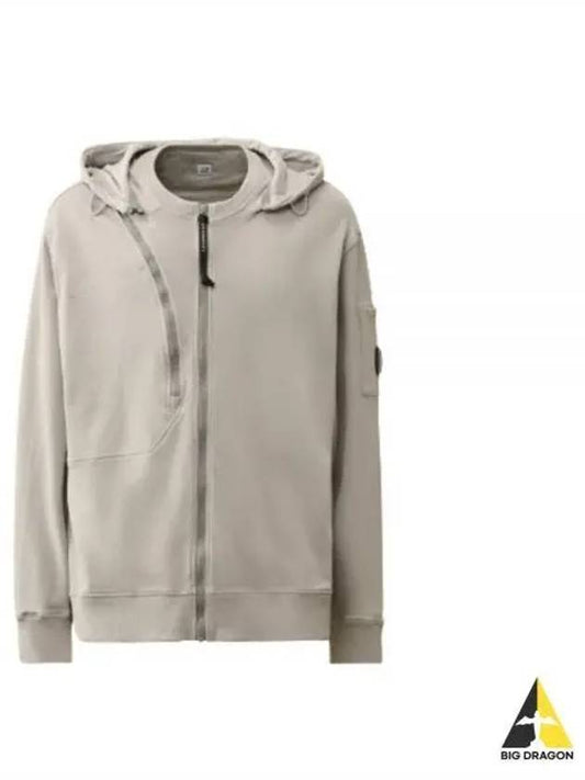 Cotton Fleece Hooded Jacket Grey - CP COMPANY - BALAAN 2