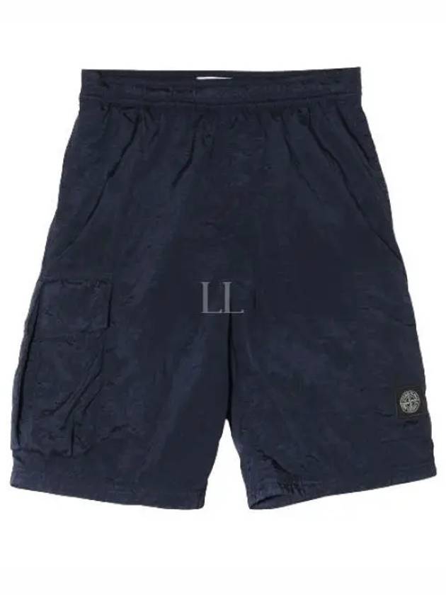 Wappen Patch Pocket Nylon Shorts Navy - STONE ISLAND - BALAAN 2