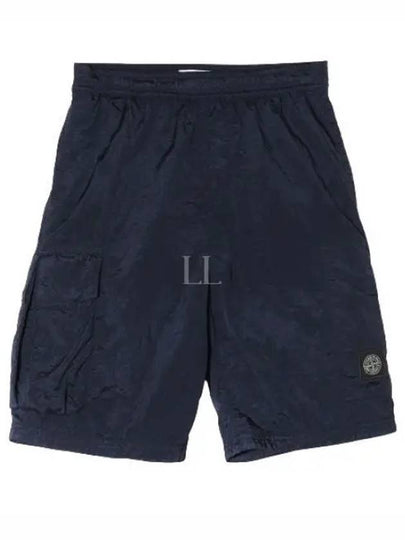 Wappen Patch Pocket Nylon Shorts Navy - STONE ISLAND - BALAAN 2