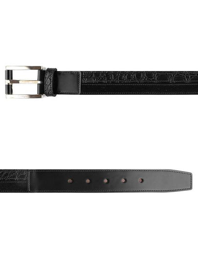 Buckle Leather Belt Black - SALVATORE FERRAGAMO - BALAAN 2