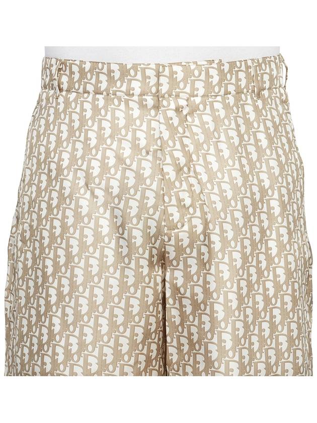 Oblique Bermuda Silk Twill Shorts Beige - DIOR - BALAAN 7