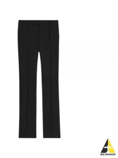 Striped Wool Flare Slacks Black - CELINE - BALAAN 2