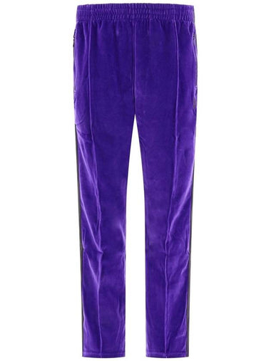 Narrow velor track pants purple - NEEDLES - BALAAN 1