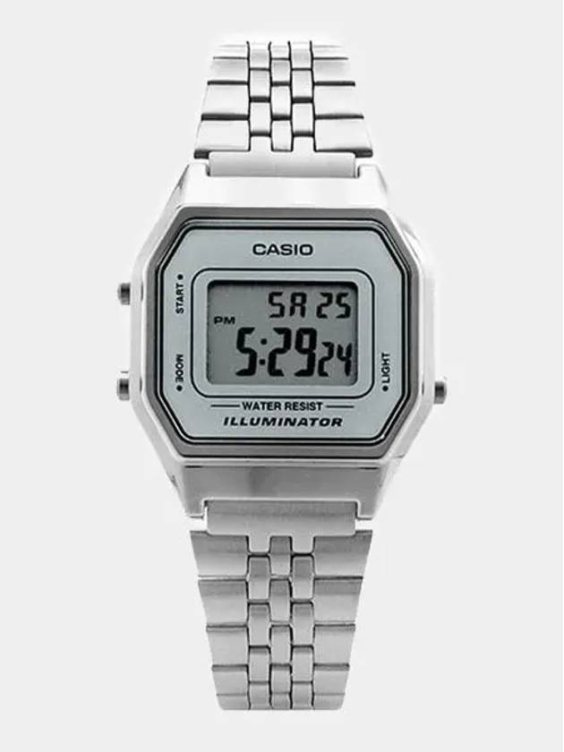 LA680WA 7DF 7 Digital Square Vintage Retro Metal Watch - CASIO - BALAAN 3