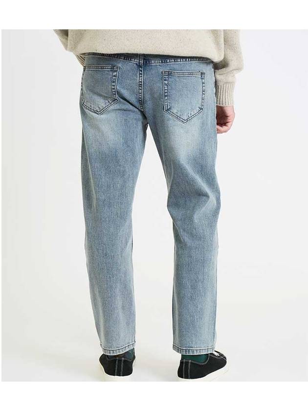 Tapered fit washed denim pants LIGHT BLUE - BLACKBROWN - BALAAN 3