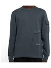 Metropolis Diagonal Fleece Utility Pocket Sweatshirt Charcoal - CP COMPANY - BALAAN 2