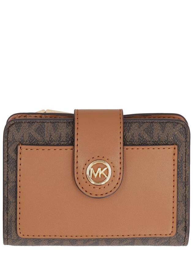 Canvas half wallet dark brown - MICHAEL KORS - BALAAN 2