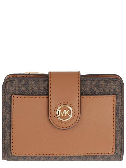 Canvas half wallet dark brown - MICHAEL KORS - BALAAN 2