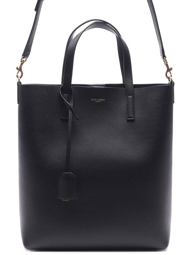 Shopping Toy Supple Leather Tote Bag Black - SAINT LAURENT - BALAAN 2